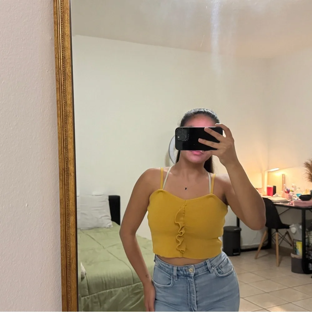 Yellow Ruffle Top - Picture 4 of 5